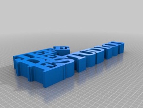 jefe estudios kelime heykeller özelleştirilmiş 3d print model - Mito3D