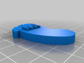 foot keychain keychains feet 3d print model - Mito3D