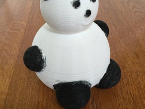 panda décor lit 3d print model - Mito3D