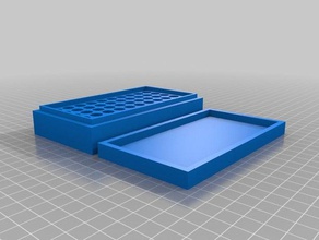my customized parametric stackable ammo box lid 9mm sport outdoors 3d print model - Mito3D