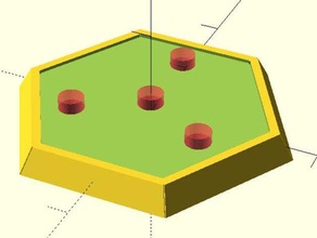 base esagonale customizer giochi basi esagono magnete magnetico magnetica miniatura di 3d print model - Mito3D