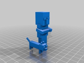 villager his pet cat andy my friend rique 3d printing 3d print model - Mito3D