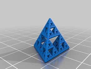 sierpinski tetrix gerador matemática a arte 3d fractal personalizador de sistemas openscad 3d print model - Mito3D