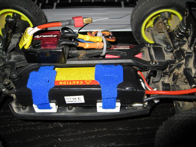 losi mini 8ight battery tray rc vehicles holder 3D print model - Mito3D