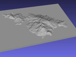 kuchinoerabu-jima learning geodesy geography raised relief terrain topography 3d print model - Mito3D