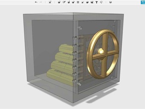 vault props gold metal safe treasure 3d print model - Mito3D