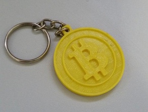 bitcoin trousseau de clés les pièces monnaie badges 3d print model - Mito3D