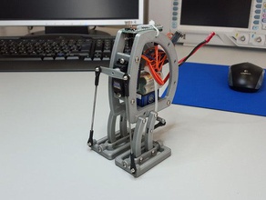 biped robot walker v1 Robotik 3d print model - Mito3D