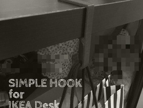 anzuelo simple de los hogares escritorio ikea 3d print model - Mito3D