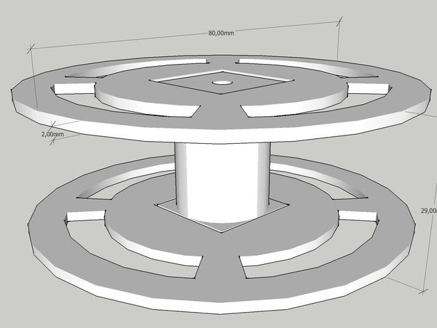 spool 3d printing 3drag k8200 sketchup zortrax 3D print model - Mito3D