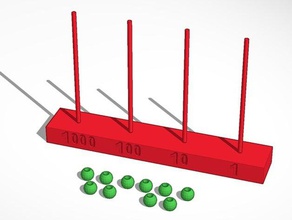 simple abacus math 3d print model - Mito3D
