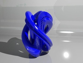 torus knot oo3 a arte decoração escultura de voronoi 3d print model - Mito3D