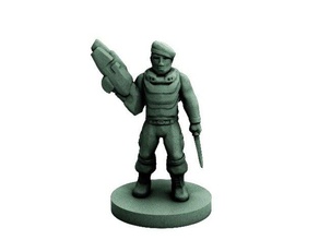 lost commando 18mm scale toys games boardgame boardgames fantasy gaming grunt military miniature miniatures model pocket tactics rpg science fiction scifi soldier strategy tabletop wargame wargames wargaming wayfarer 3d print model - Mito3D