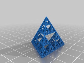 my customized sierpinski tetrix generator math art 3d print model - Mito3D