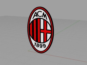 ac distintivo di milano altri acmilan in champions league calcio distintivi squadra italia il italiano 3d print model - Mito3D