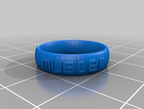 mon texte personnalisé ringbraceletcrown chose la mode 3d print model - Mito3D