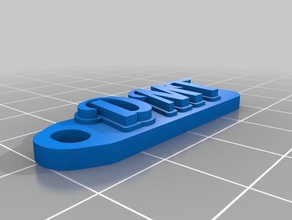 dmt trousseau de clés porte-clés personnalisé 3d print model - Mito3D