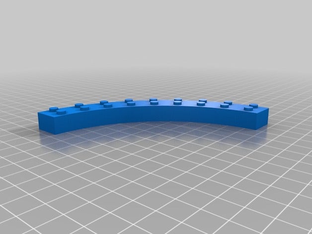 double courbe brique lego la construction les jouets personnalisé 3D print model - Mito3D