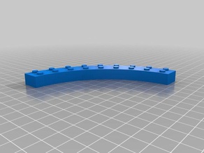 double courbe brique lego la construction les jouets personnalisé 3d print model - Mito3D