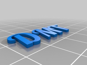 dmt keychaing text keychains customized 3d print model - Mito3D