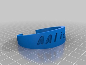 özelleştirilmiş bilezik aaliyah benim bilezikler 3d print model - Mito3D