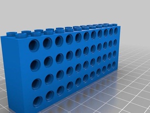 12x2 length 11x holes x4 lines lego brick construction toys customized 3d print model - Mito3D