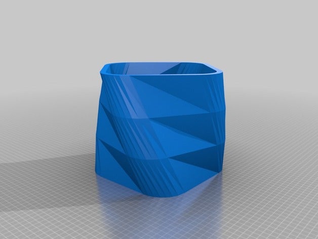 mon personnalisés tordu foré pot l'art 3D print model - Mito3D