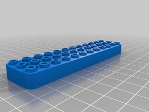 3x12 axle hollow lego figure shelf construction toys customized brick compatible 3d print model - Mito3D