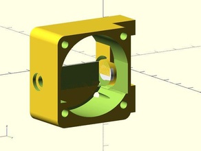 40mm fan servo controlled flap half duct 3d printer parts 3d print model - Mito3D
