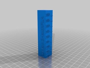 temp tower rostockmaxv2 hatchbox pla 3d printing tests customized 3d print model - Mito3D