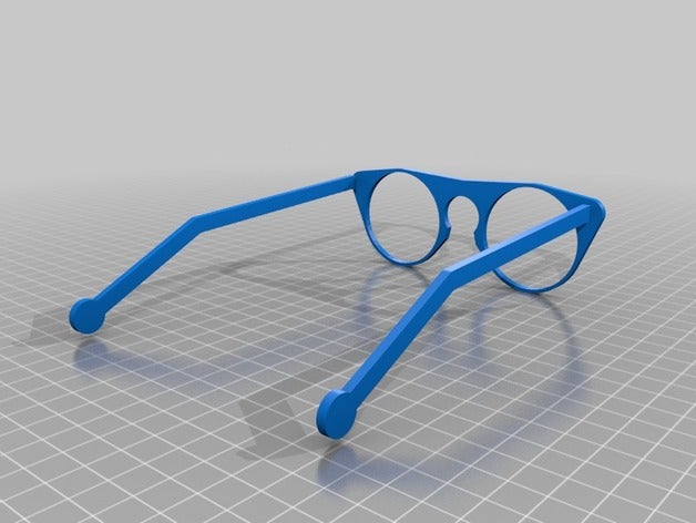 my customized simple glasses three 3D print model - Mito3D