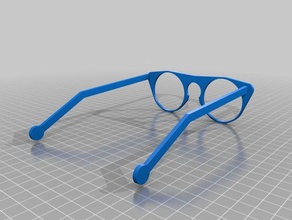 my customized simple glasses three 3d print model - Mito3D