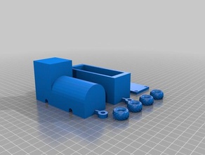toy train vehicles coupling parametric parts 3d print model - Mito3D