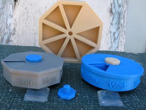 parametric pill boxes containers openscad 3d print model - Mito3D