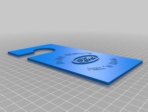 max door hanger Zeichen logos angepasst 3d print model - Mito3D