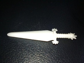 solução brilhante vilão espada supernaturals asseclas da década de 1980 brinquedo jogo os acessórios bastardsword broadsword longa arma 3d print model - Mito3D