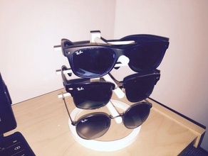 occhiali da sole stand 2 3 bicchieri organizzazione vista titolare casa ray ban 3d print model - Mito3D