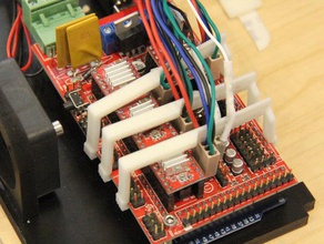 Rampen 14 board Steckverbinder gedrückt halten 3d Drucker - Zubehör qu-bd Rampe zwei-bis twoup 3d print model - Mito3D