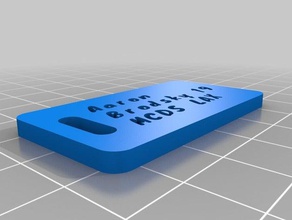 aarons dog tag organizzazione personalizzato 3d print model - Mito3D