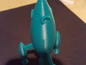 rocket art 50s abs cartoon cool fallout 4 future green makeredchallenge mars printrbot play school space spacer 3d print model - Mito3D