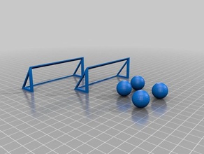 soccer post balles 3d l'impression 3d print model - Mito3D