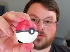 semplice pokeball gancio i portachiavi facile divertente pokemon 3d print model - Mito3D