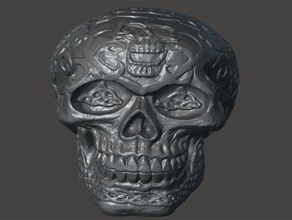 skull-engraving models 3d print model - Mito3D
