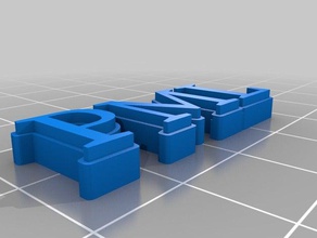 pml personalizado replicador 1 2 2x placa traseira chaveiros 3d print model - Mito3D