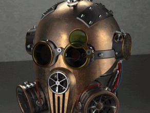 steam punk tête créé partsolutions de modèle les robots 3d print model - Mito3D