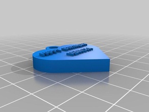 my customized heart pendant 3d print model - Mito3D