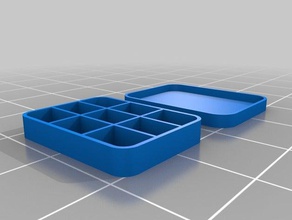 9 section box tool holders boxes customized 3d print model - Mito3D