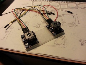 dual analog joystick base senza coperchio robotica 3d print model - Mito3D