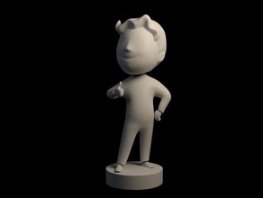 fallout 4 kocakafalı kasa çocuk karizma heykeller 3d print model - Mito3D