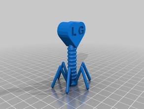 infectious love heart capsid bacteriophage 3d printing 3d print model - Mito3D